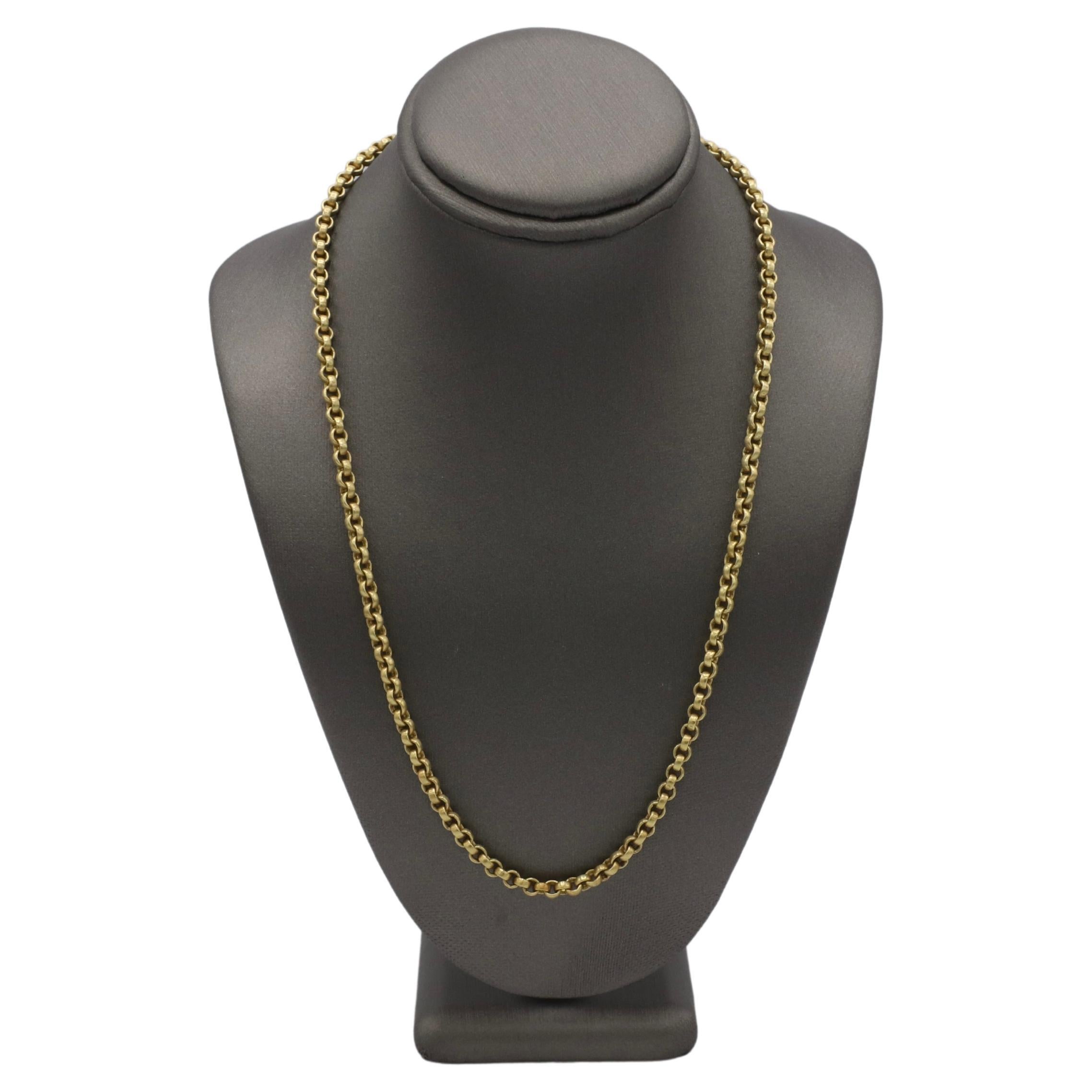 Slane & Slane 18 Karat Yellow Gold Chain Link Toggle Clasp Necklace In Excellent Condition In  Baltimore, MD