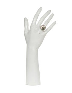 Slane & Slane 18k Sterling Silver Mother of Pearl & Diamond Solis Ring sz 6.5