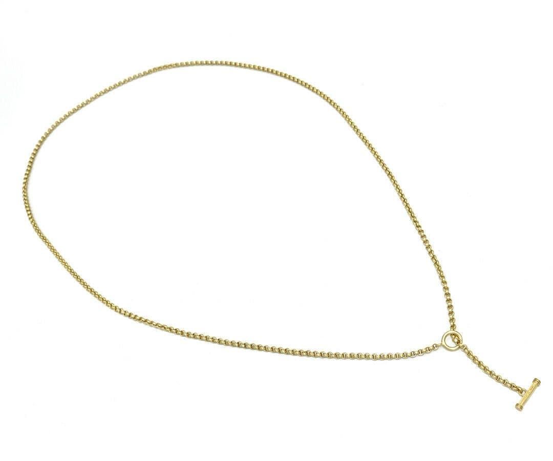 Slane & Slane 3.50 MM Textured Link Chain Necklace in 18K

Slane & Slane Textured Link Chain Necklace
18K Yellow Gold
Necklace Width: Approx. 3.50 MM
Necklace Length: Approx. 36.0 Inches
Weight: Approx. 55.90 Grams
Stamped: 750

Condition:
Offered