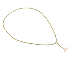 Slane & Slane Textured Link Chain Necklace in 18K Yellow Gold
