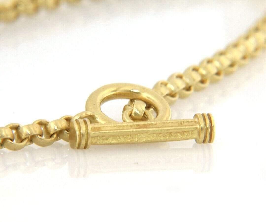 Women's Slane & Slane Textured Link Chain Necklace in 18K Yellow Gold