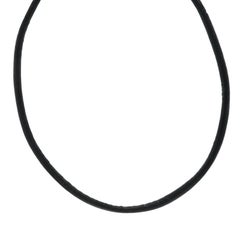 Slane & Slane Black Leather Cord Necklace 19 1/2" - Sterling Silver 925