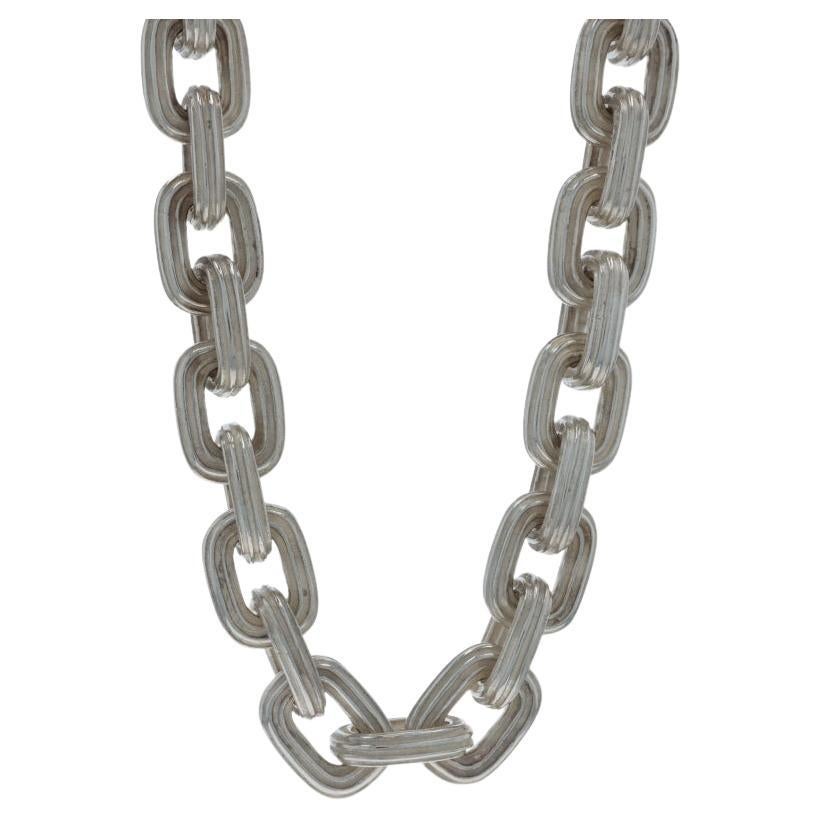 Slane 
Slane Carnelian Fancy Cable Chain Necklace 20" Sterling 925 Rd Cab For Sale