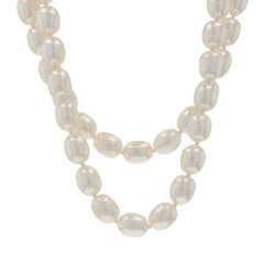 Slane & Slane Cultured Freshwater Pearl Knotted Double Strand Necklace Ster 925