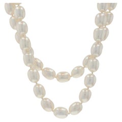 Slane & Slane Cultured Freshwater Pearl Knotted Double Strand Necklace Ster 925
