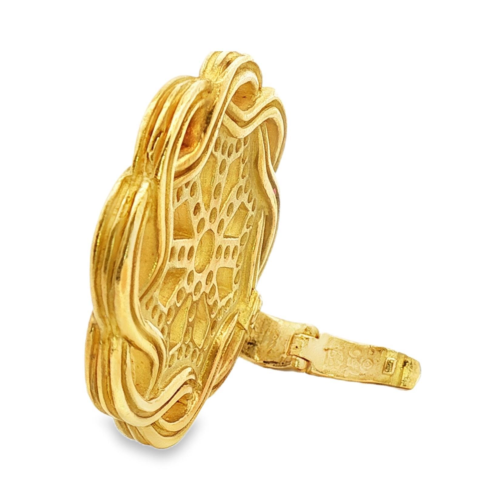 Slane and Slane Fenestra Diamant pendentif rehausseur en or jaune 18 carats Excellent état - En vente à Boca Raton, FL