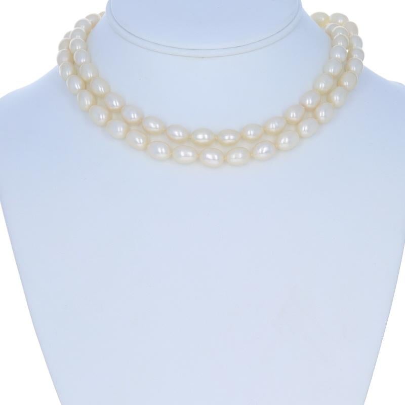 Slane and Slane Süßwasserperlen geknotet Doppelstrang Halskette 16