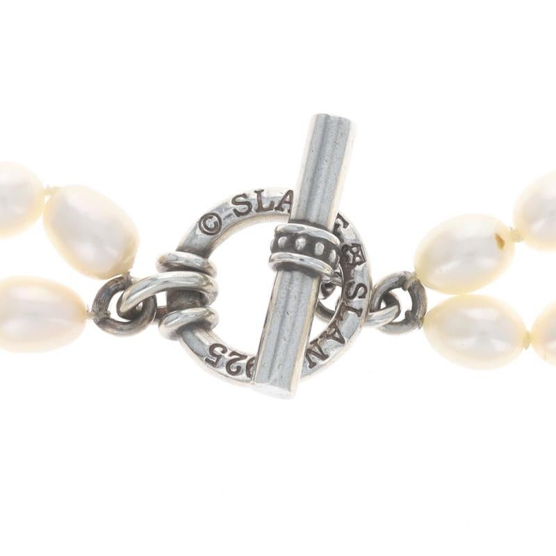 Slane and Slane Süßwasserperlen geknotet Doppelstrang Halskette 16