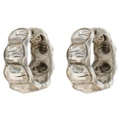 Slane & Slane Hammered Hoop Earrings Hoop Earrings - Sterling Silver 925 Pierced