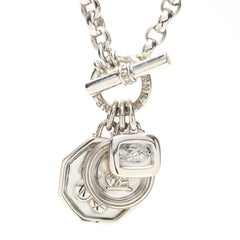 Slane and Slane Große Charme Kette Halskette, Sterling Silber, Länge 15,5 in