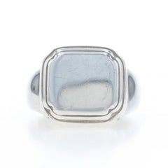 Slane & Slane Men's Signet Ring - Sterling Silver 925 Engravable Square