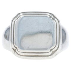 Slane & Slane Men's Signet Ring - Sterling Silver 925 Engravable Square