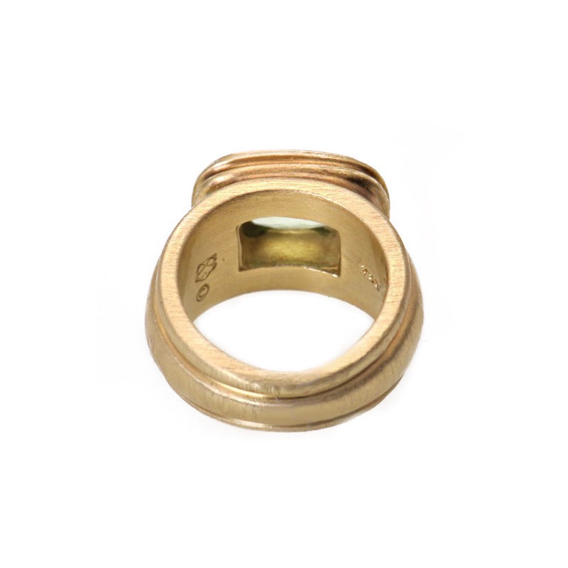 Slane & Slane Peridot Yellow Gold Ring In New Condition In Southampton, PA