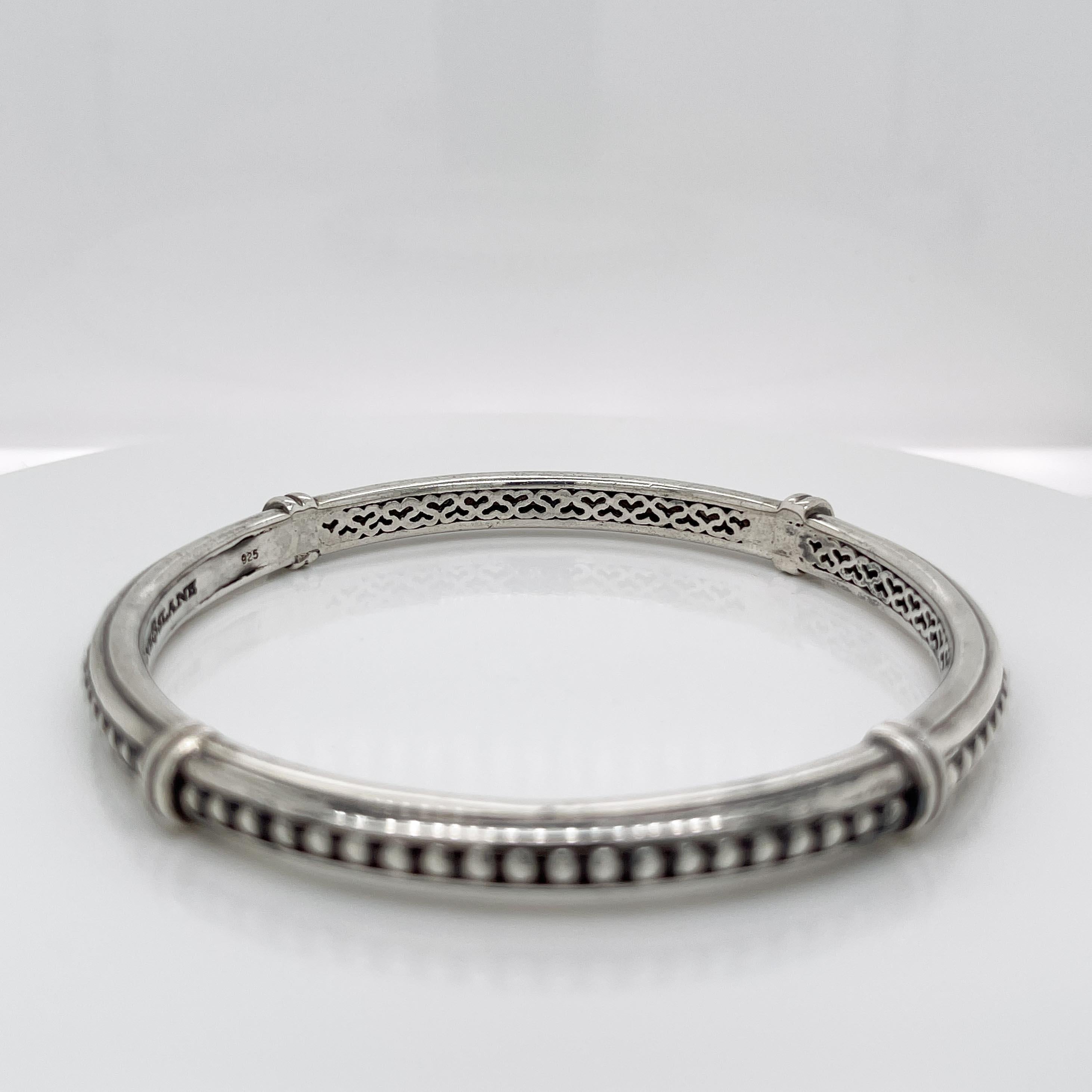 da uomo o donna Slane & Slane Bracciale a colonna con perline in argento sterling in vendita