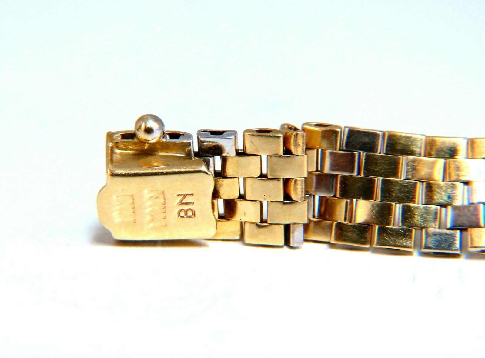 Slant Box Retro Panther Linked Scaling Gold Bracelet 14 Karat In Good Condition In New York, NY
