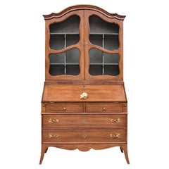 Slant Front Secretary Bookcase In French Country Style