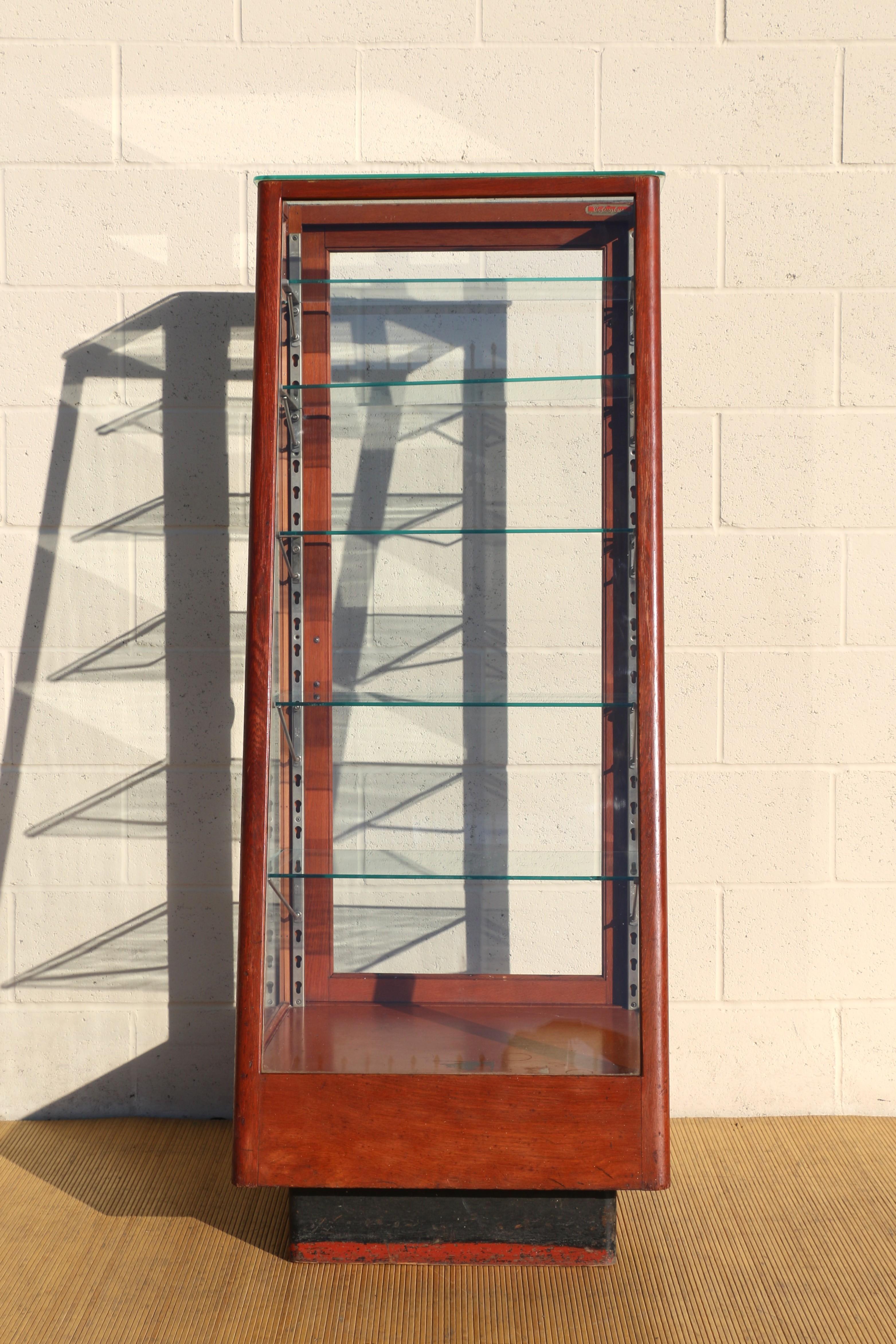 Slant Front Upright Store Display Case For Sale 3