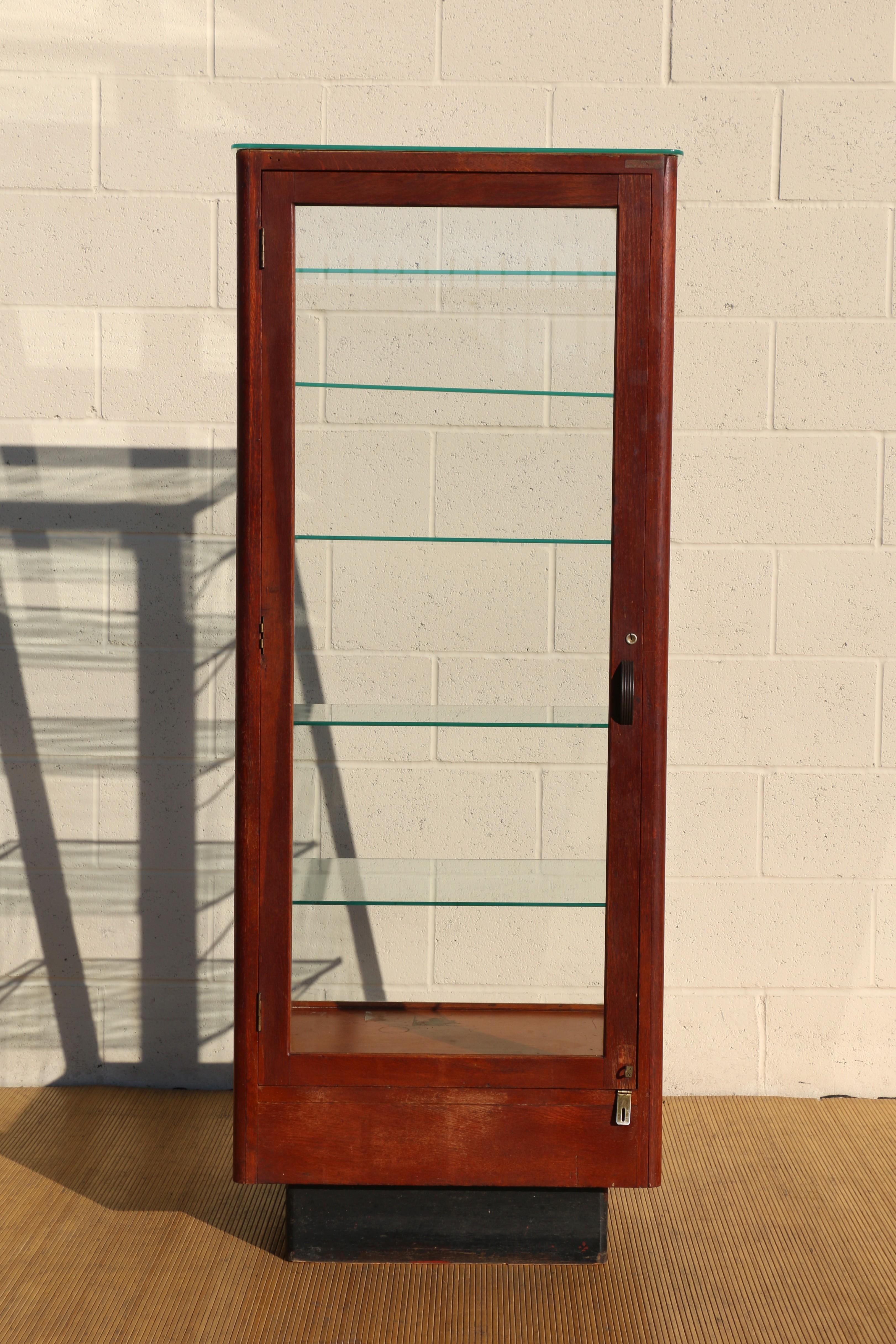 Slant Front Upright Store Display Case For Sale 4