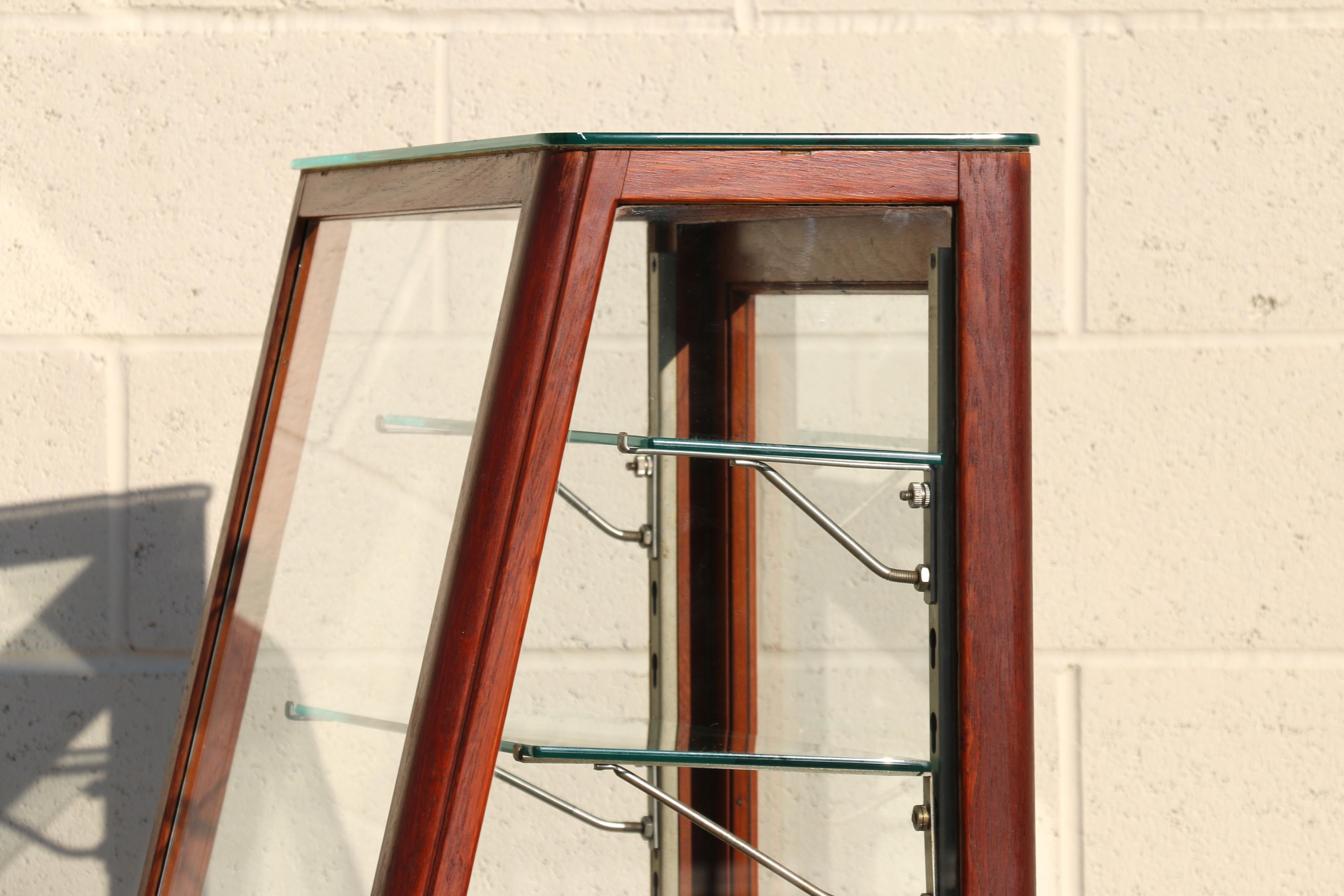 Slant Front Upright Store Display Case For Sale 5