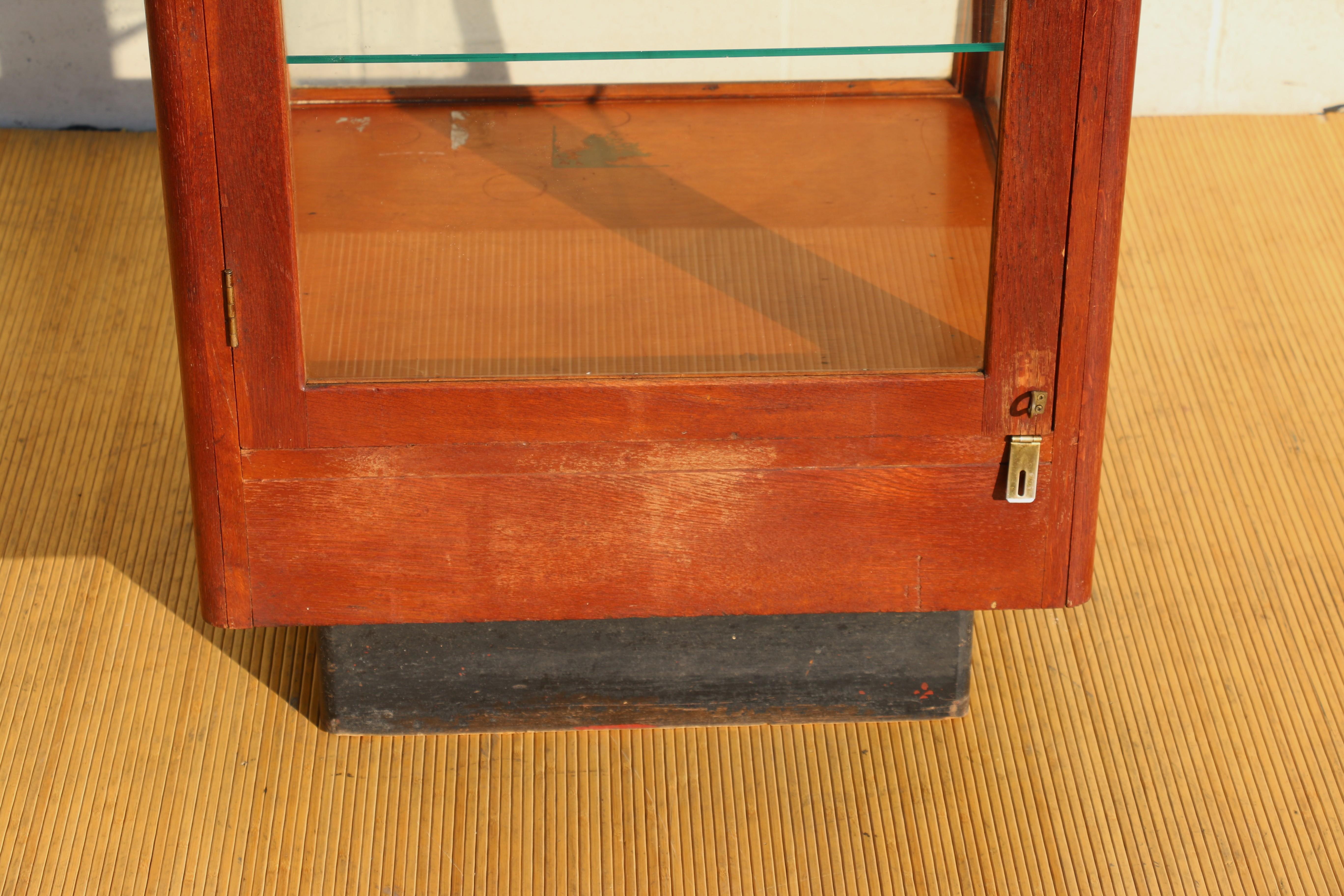 Slant Front Upright Store Display Case For Sale 9