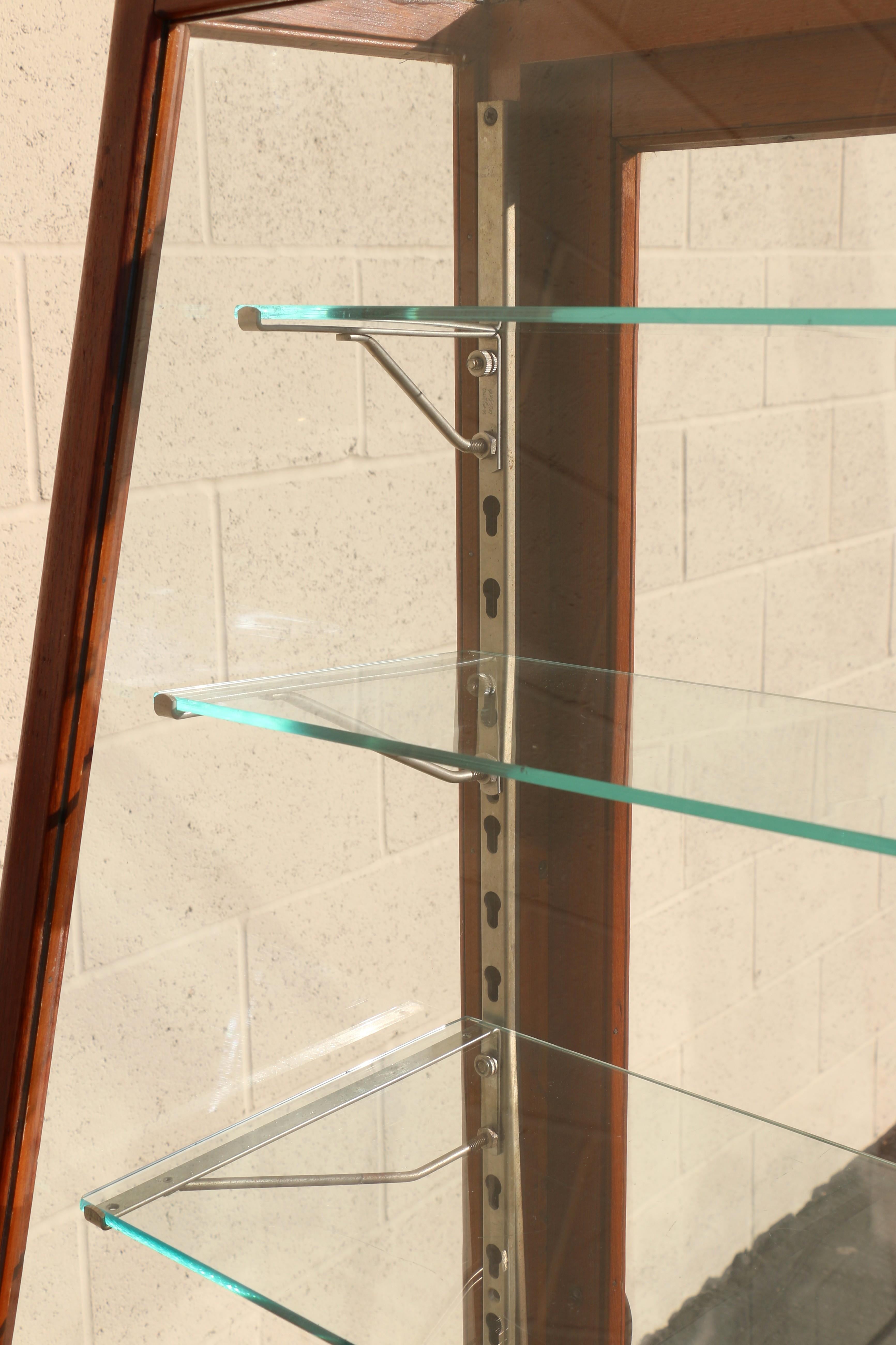 Slant Front Upright Store Display Case For Sale 10