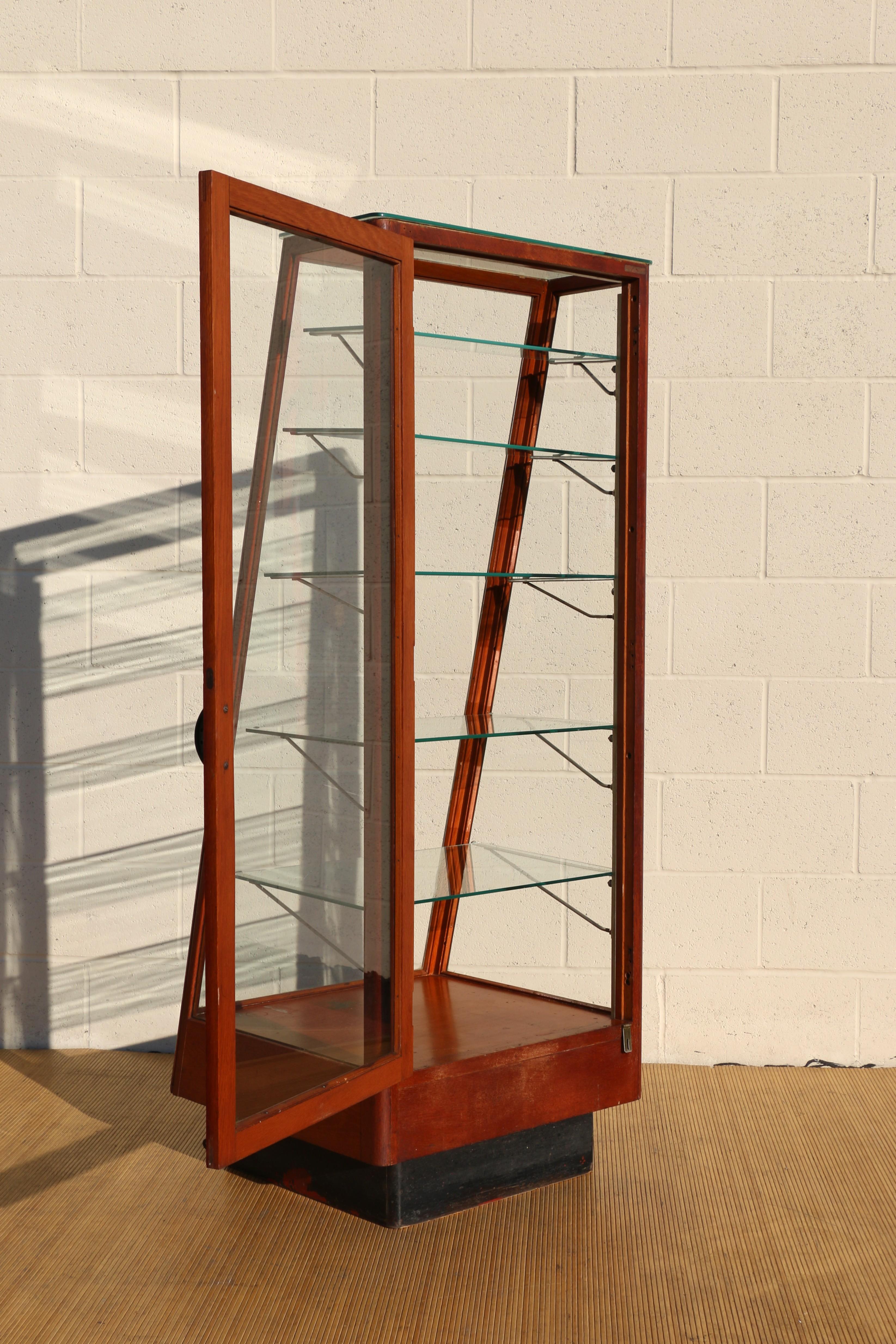 Slant Front Upright Store Display Case For Sale 2