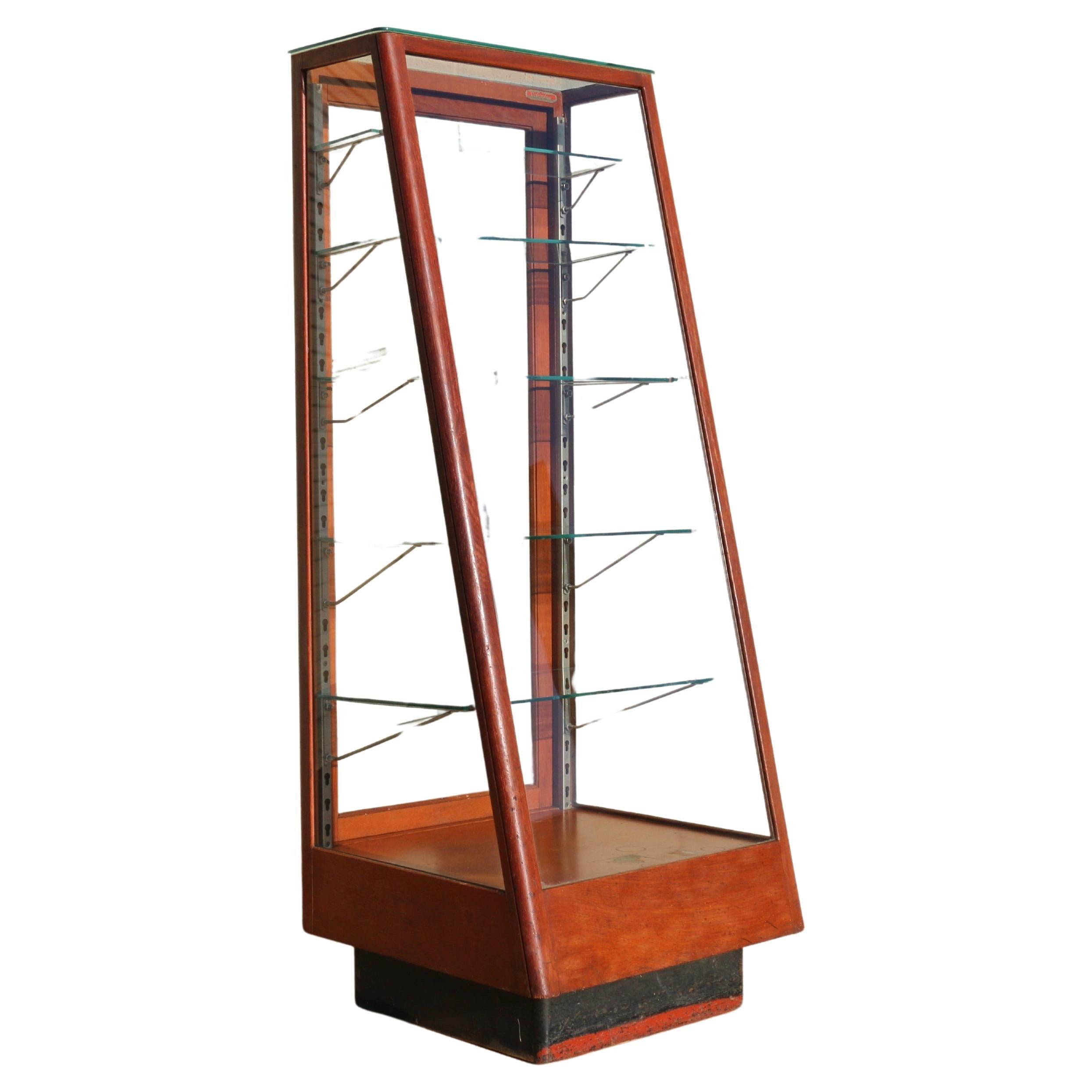 Stehende Schrägfront-Vitrine