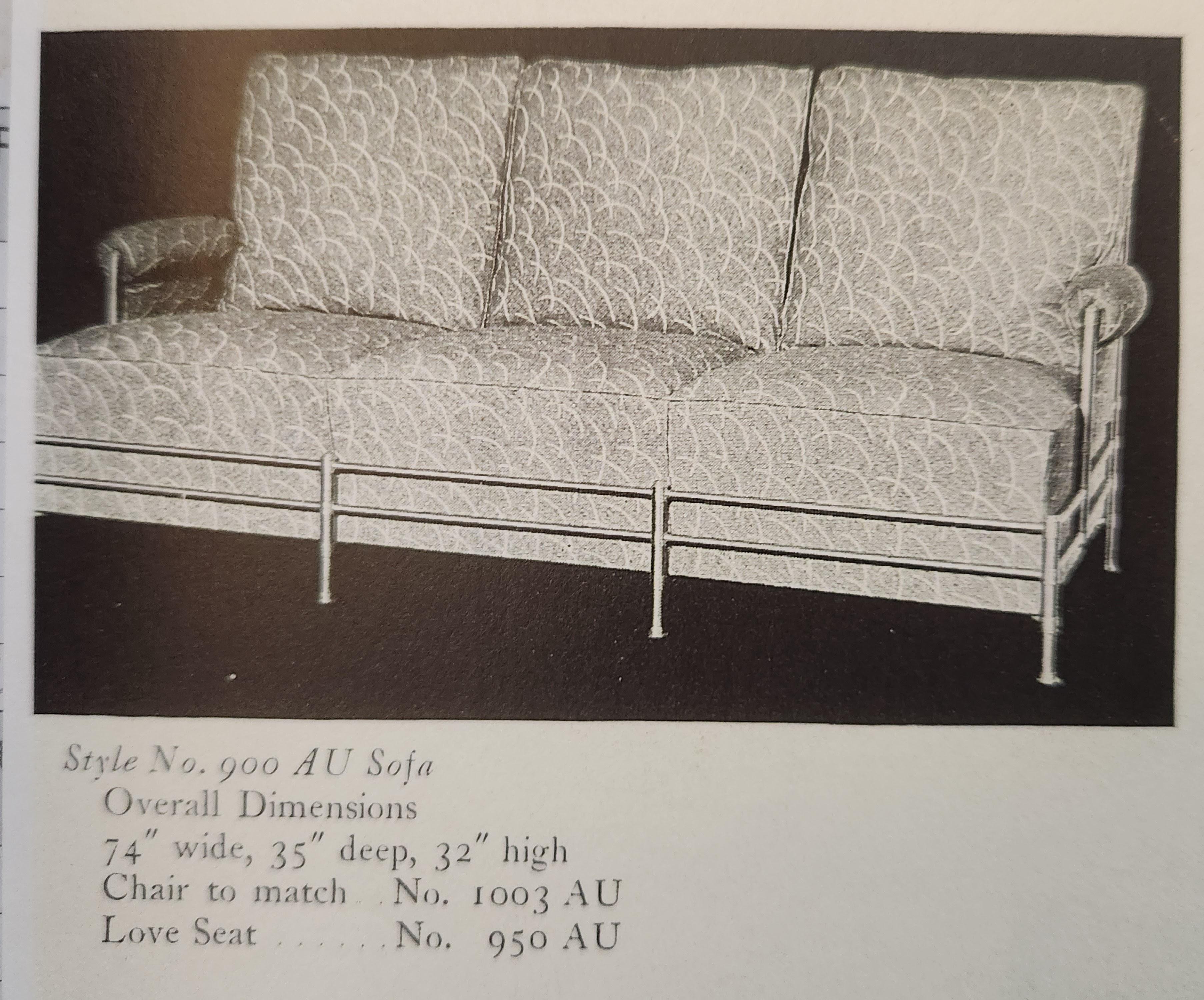 Slat Back Three-Seat Sofa Warren McArthur 1930's For Sale 2