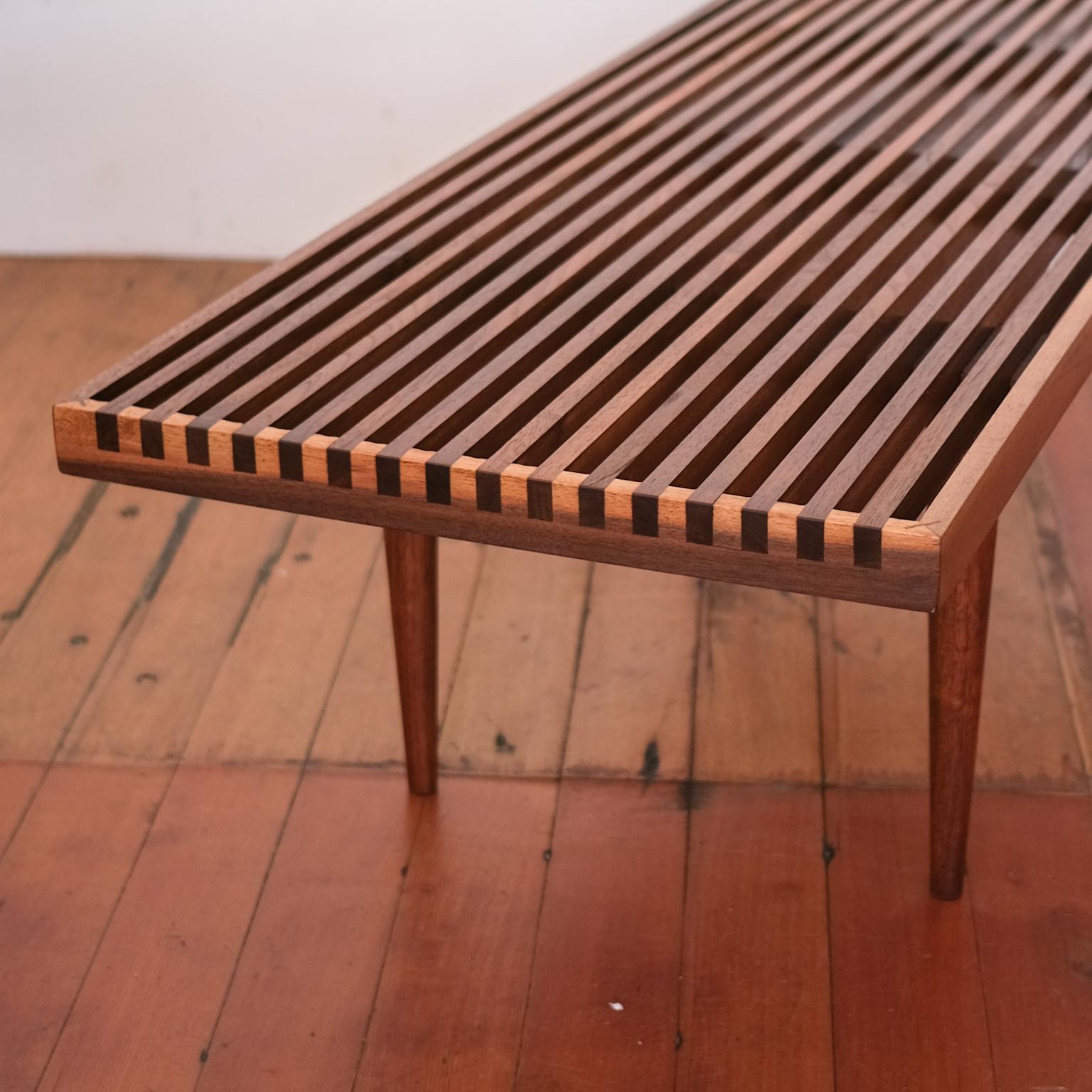 American Slat Coffee Table or Bench by Mel Smilow