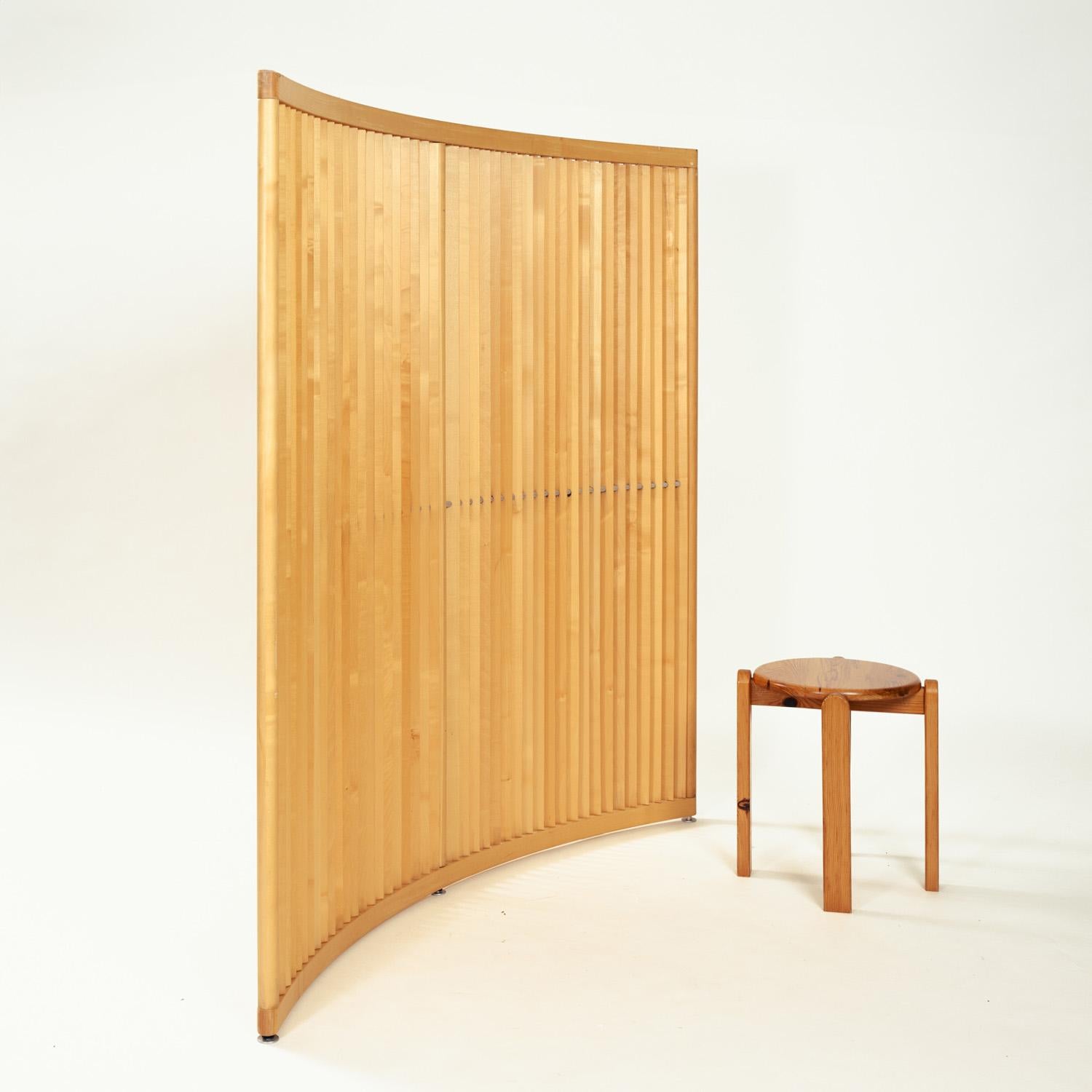 Fritz Hansen-Raumteiler aus Buchenholz mit Labyrinthlatte, Labyrinth, 1990er-Jahre (Aluminium)