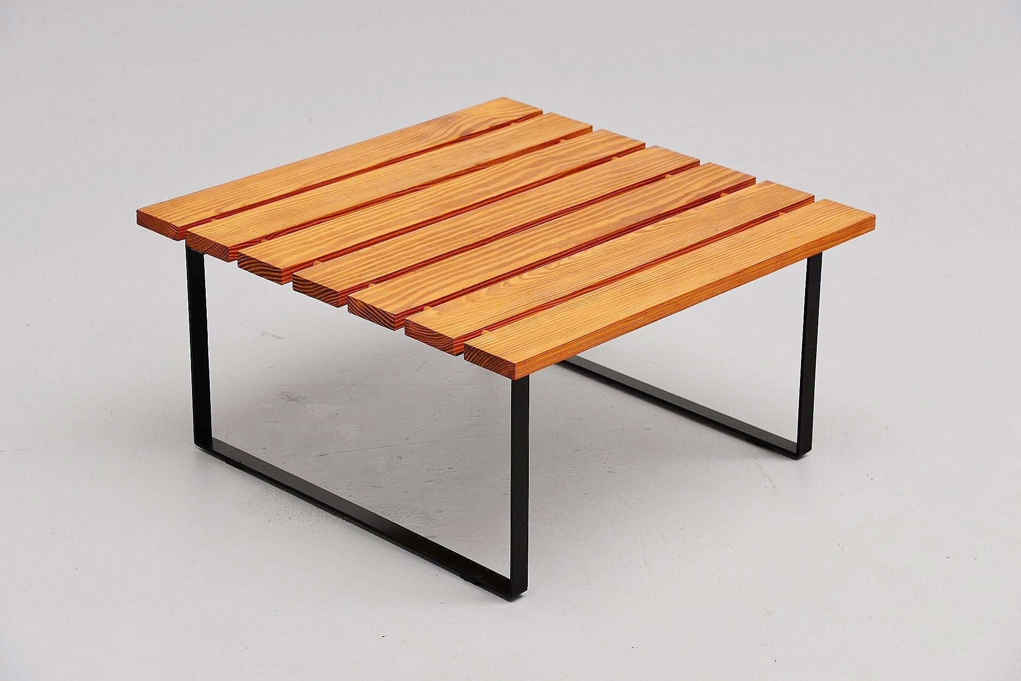 Slat Table by Dutch Architect, Holland, 1950 In Good Condition In Etten-Leur, NL