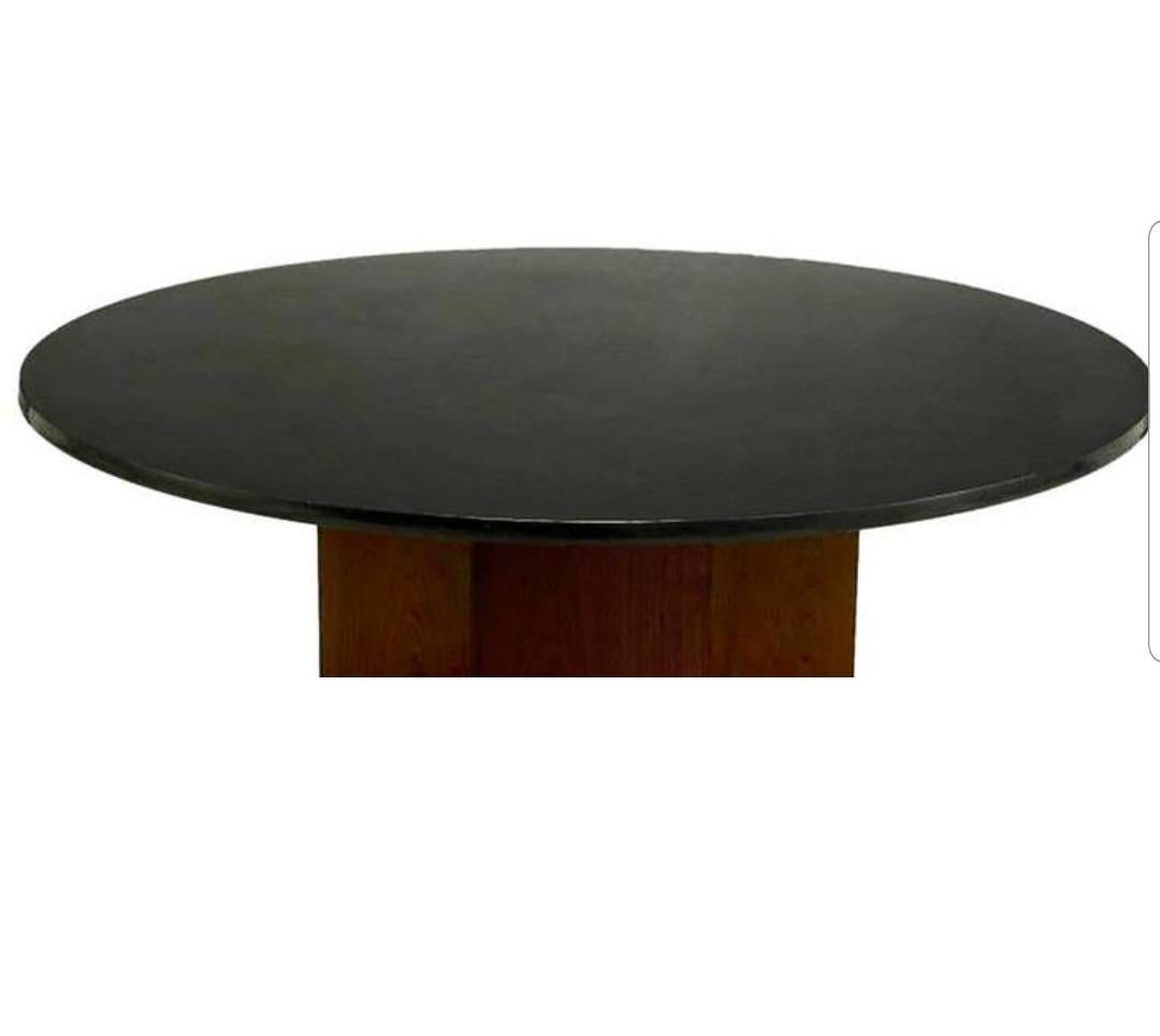 Mid-20th Century Coffee - Cocktail Table by Fred Kemp In Soapstone and Walnut For Sale