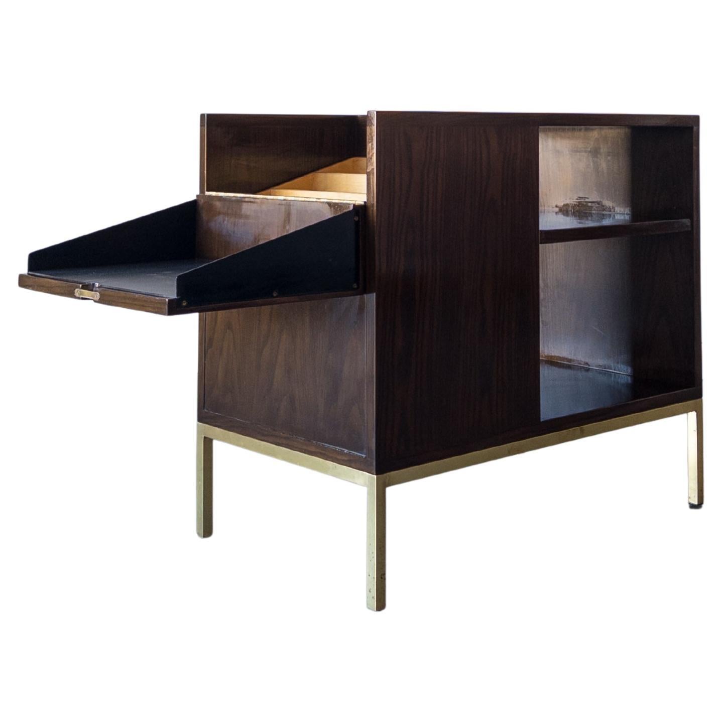 Slate and Walnut Dry Bar Table by Edward Wormley for Dunbar