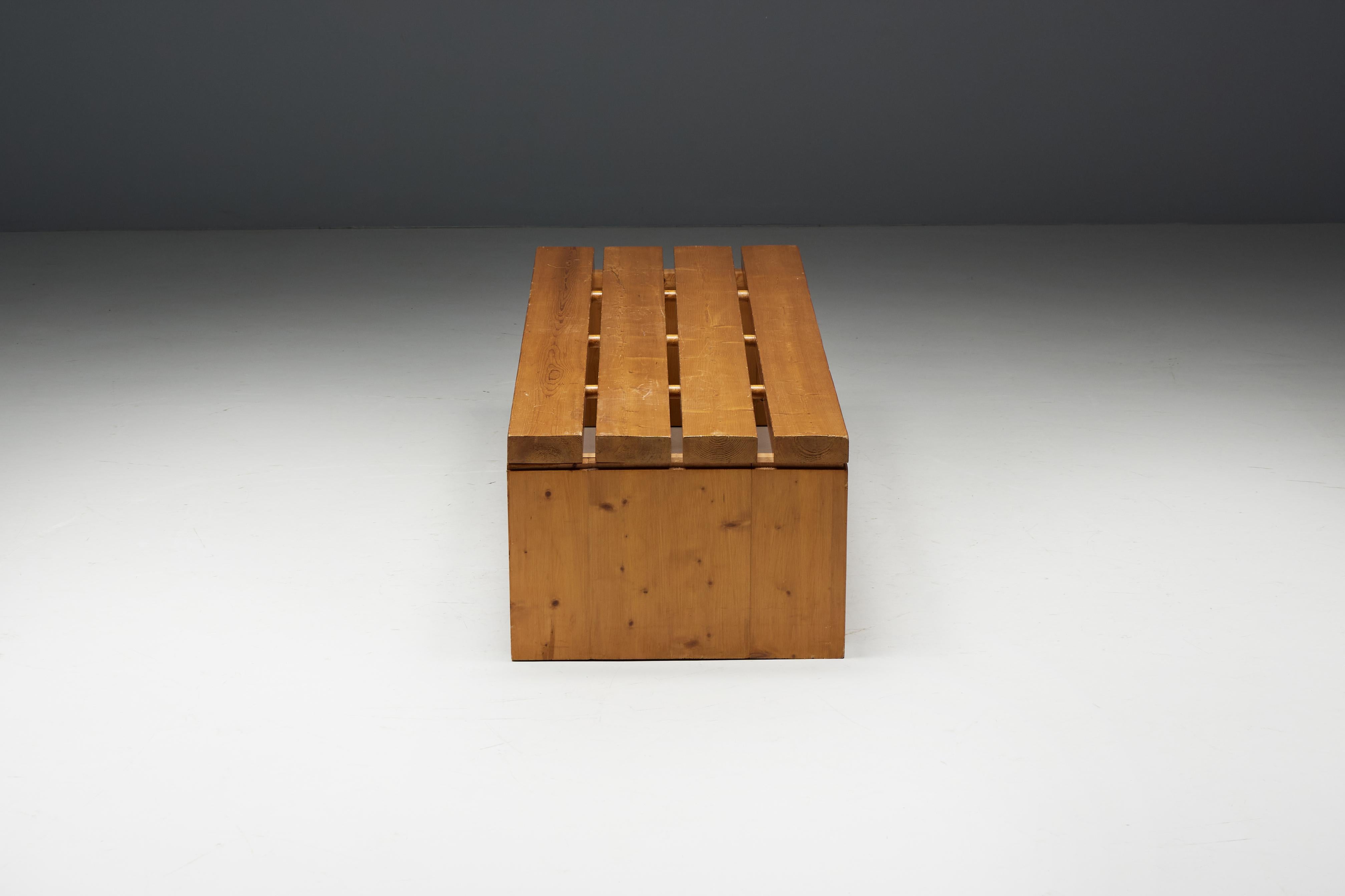 Panchina in ardesia di Charlotte Perriand per Les Arcs, Francia, anni '80 In condizioni ottime in vendita a Antwerp, BE