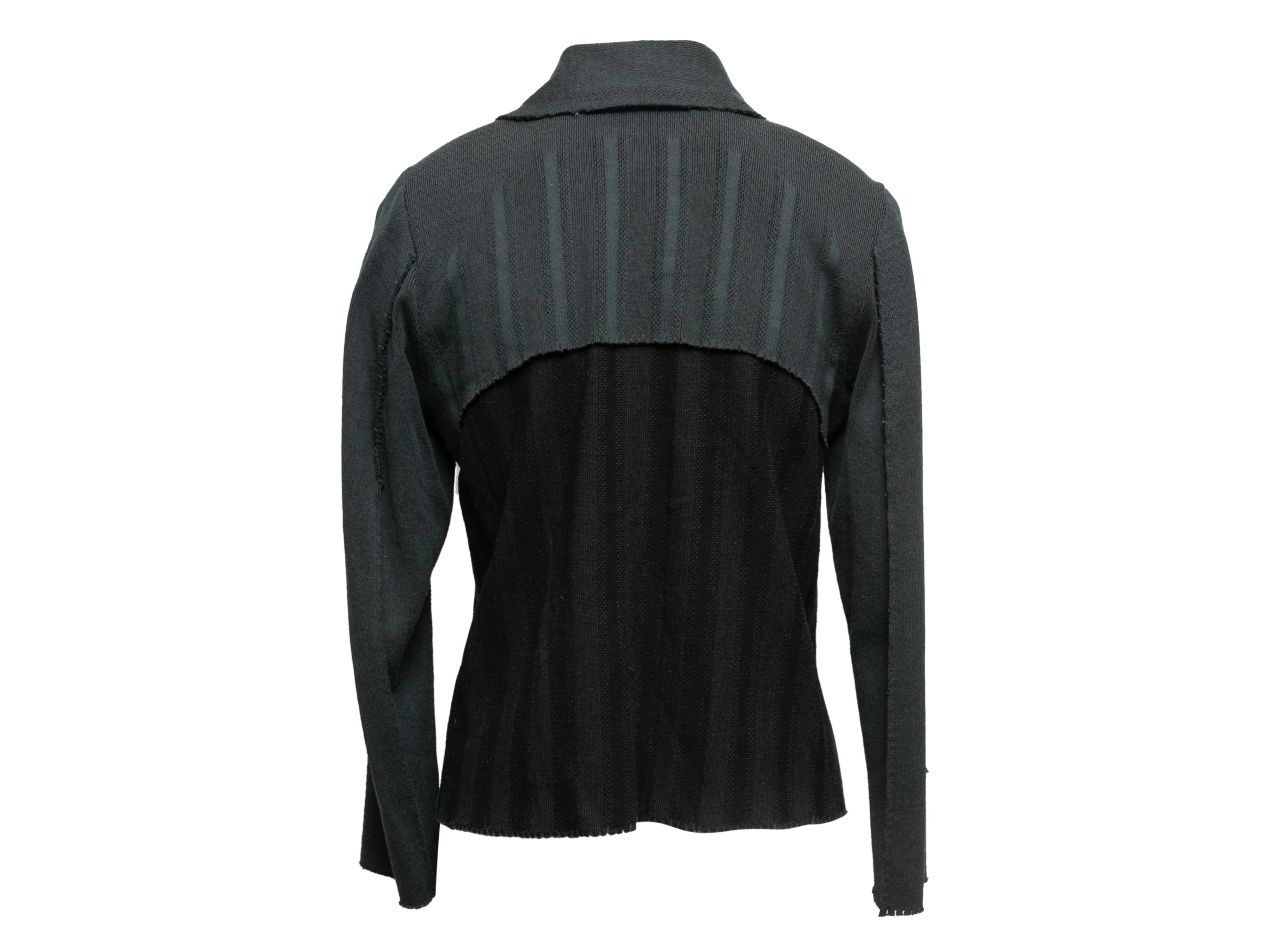 Women's or Men's Slate & Black Issey Miyake Knit Jacket Size 2 For Sale