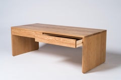 Slate Coffee Table by Tretiak Works, Handmade Contemporary White Oak Custom