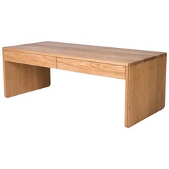 Table basse en ardoise de Tretiak Works, fabriquée à la main en chêne blanc contemporain et personnalisée
