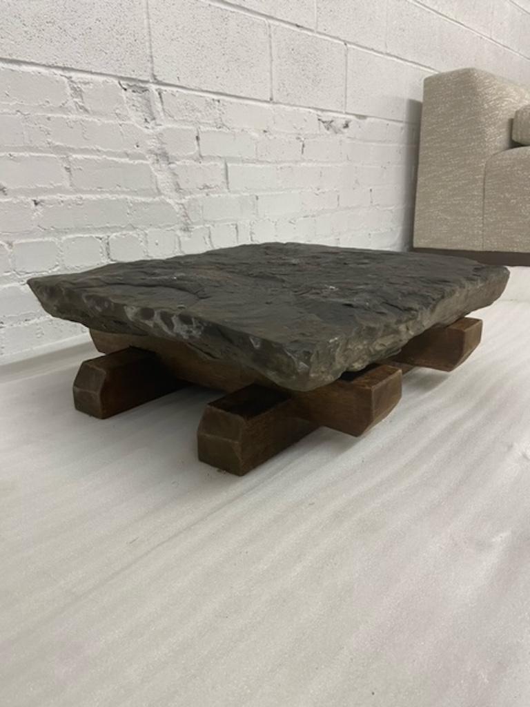 Slate Low Coffee Table In Good Condition For Sale In New York, NY
