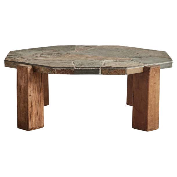 Rustic Slate Table Slate Coffee Table For Sale at 1stDibs