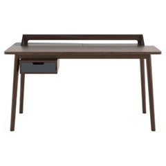 Slate Grey Honoré Desk Natural Walnut by HARTO