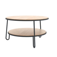Slate Grey Metal Eugénie Coffee Table 70 Oak by HARTO
