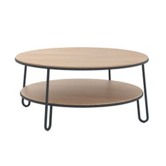 Table basse Eugénie en métal gris ardoise 90 Oak par HARTO