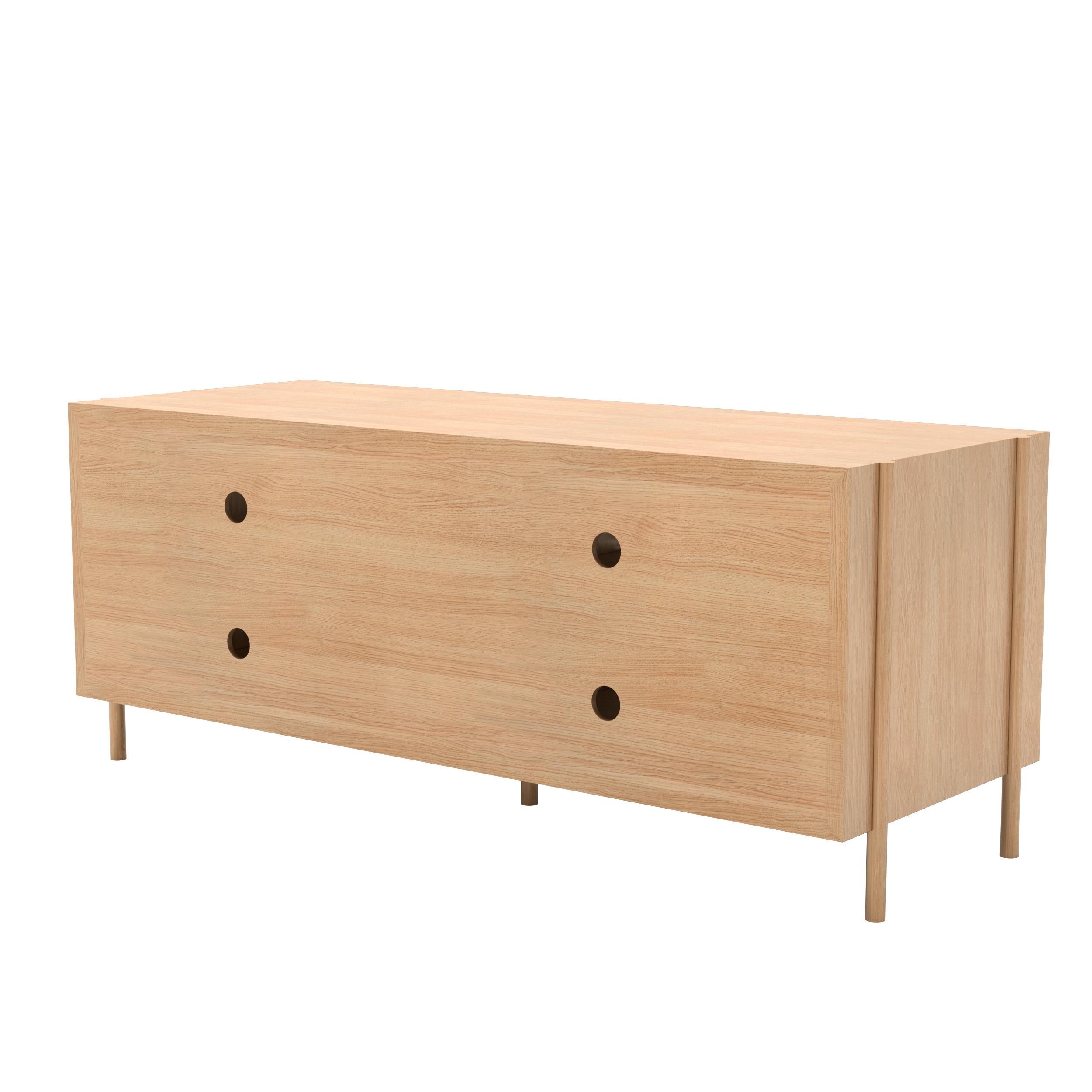 Aparador Gabin de metal gris pizarra 122 cm Roble natural by HARTO Portugués en venta