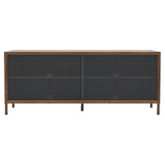 Aparador Gabin de metal gris pizarra 122 cm Nogal natural by HARTO