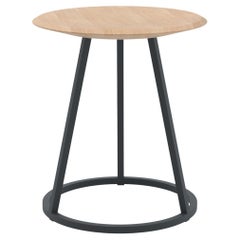 Grigio ardesia  Sgabello Gustave in metallo 45 cm Nature Oak di HARTO
