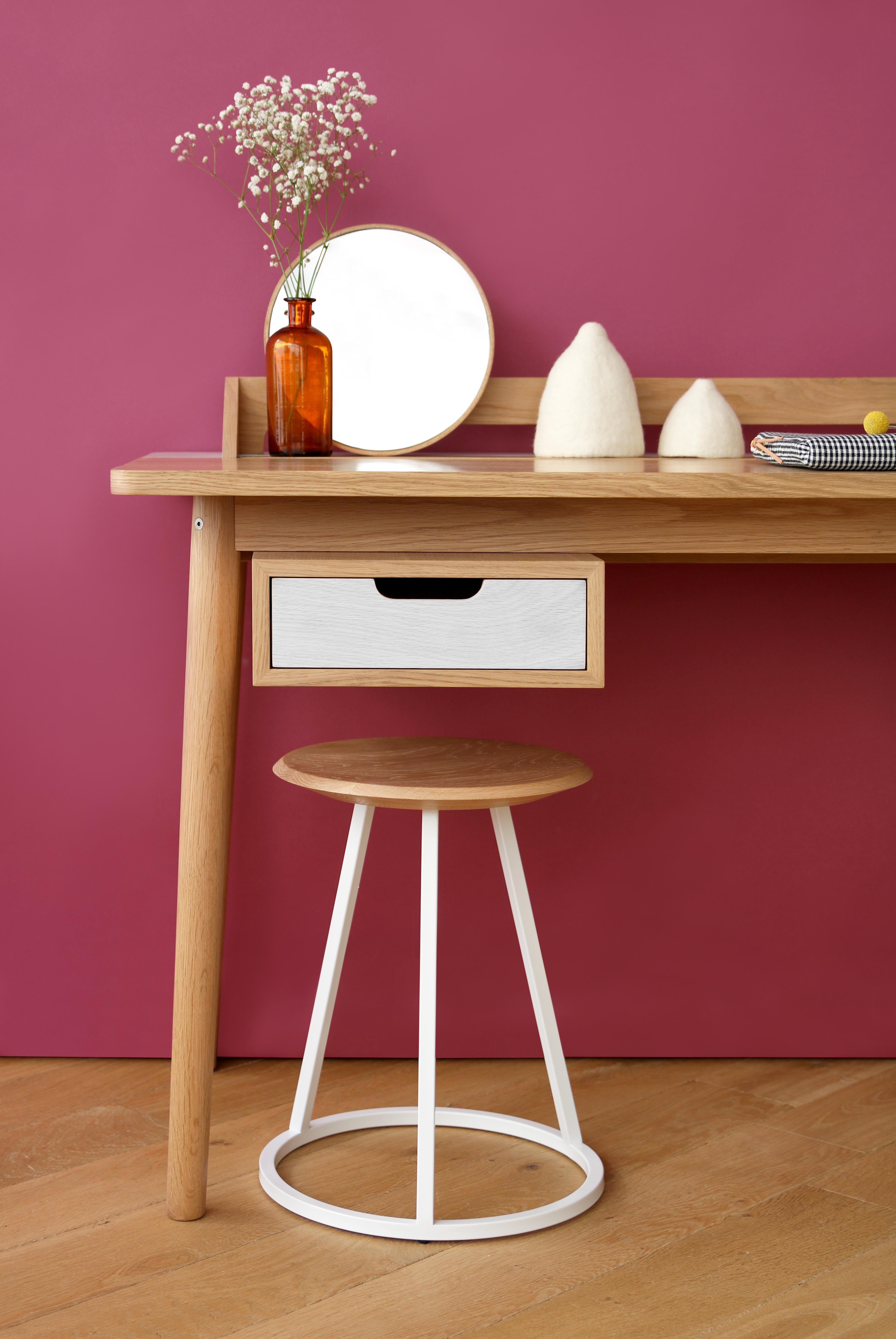 Tabouret Gustave 45 cm en métal gris ardoise par HARTO Neuf - En vente à Geneve, CH