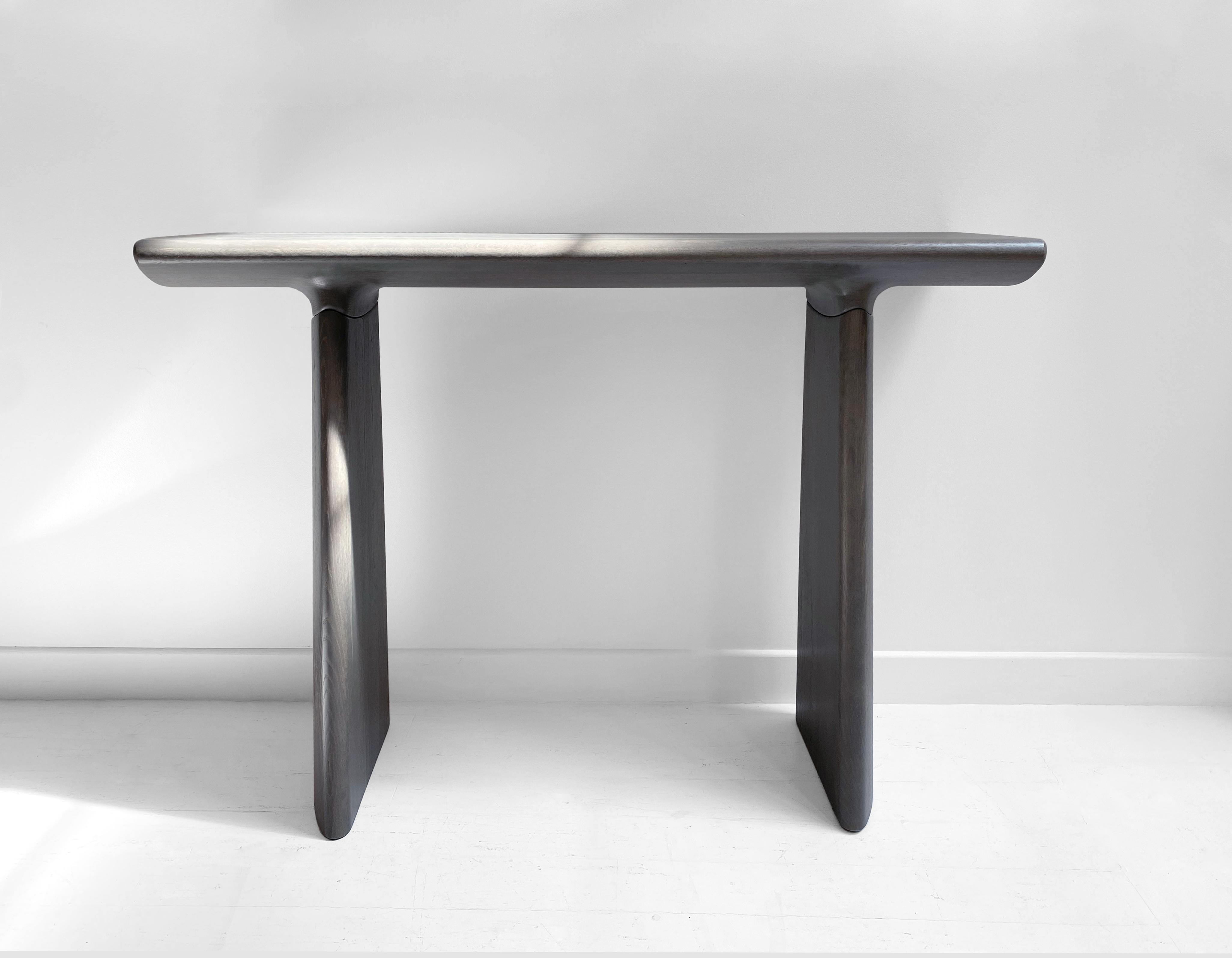 Latvian Slate Grey Stained Ash Daiku Console 180 by Victoria Magniant For Sale