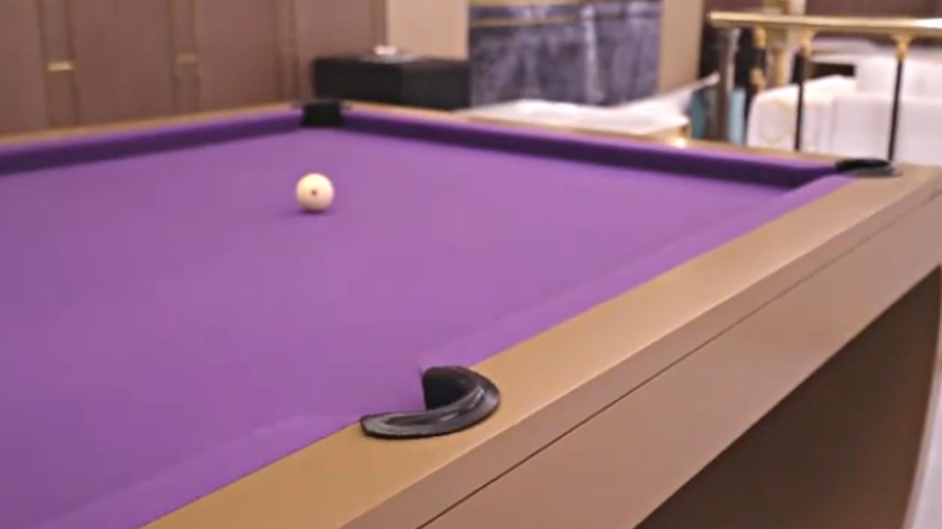purple pool table felt