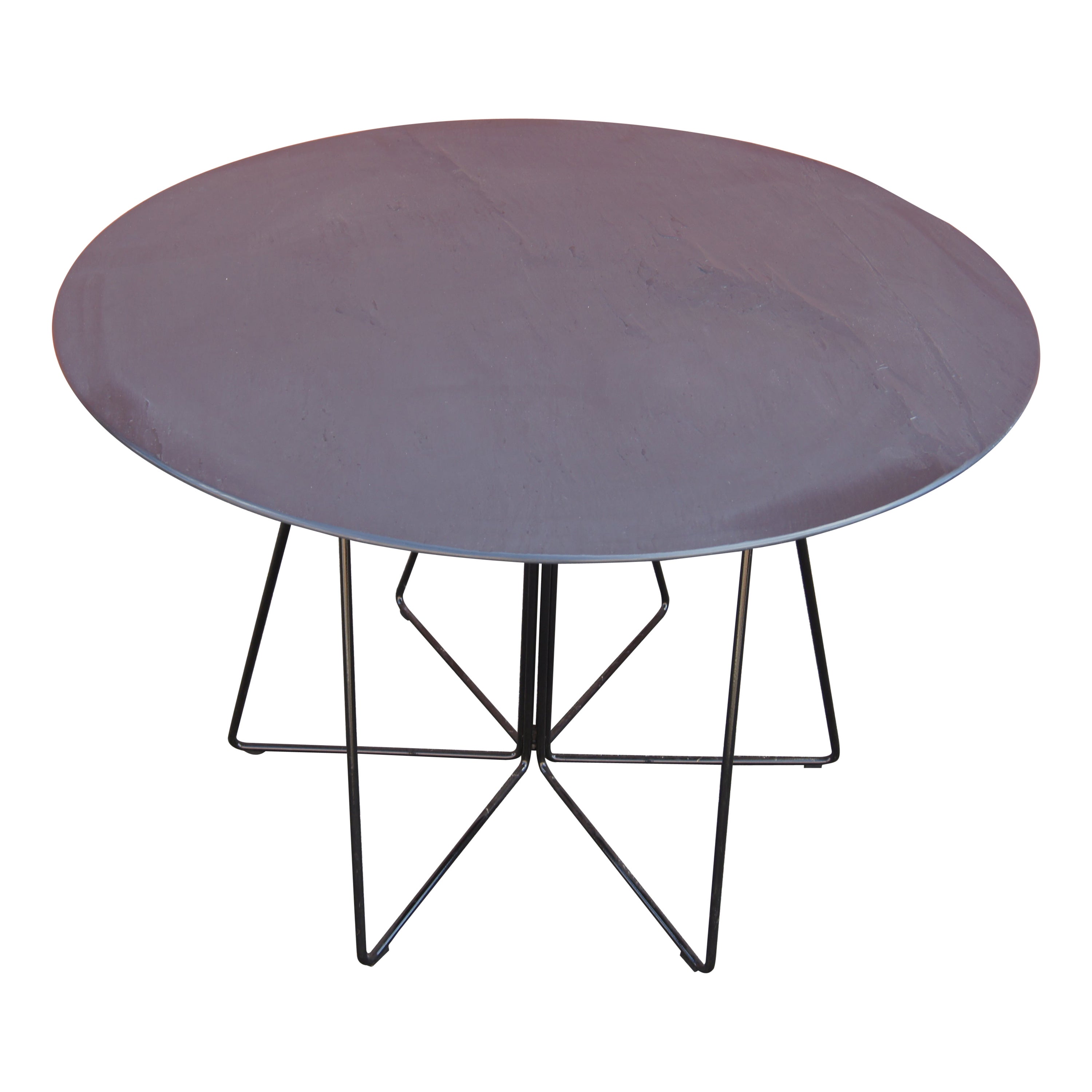 Slate PaperClip Outdoor Cafe Table by Lella and Massimo Vignelli for Knoll