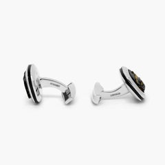Set di borchie in ardesia e pirite in argento sterling